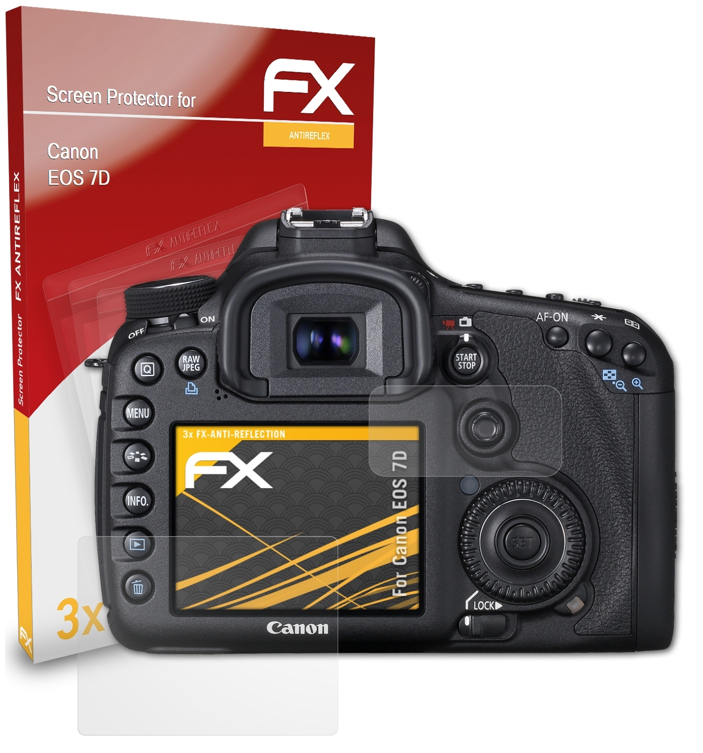 Canon 3x EOS ATFOLIX 7D) FX-Antireflex Displayschutz(für