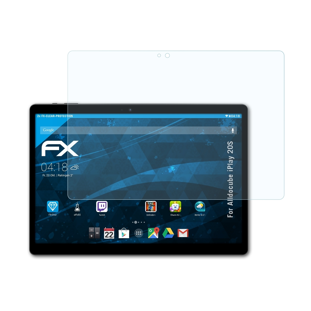 ATFOLIX 2x FX-Clear Displayschutz(für 20S) iPlay Alldocube