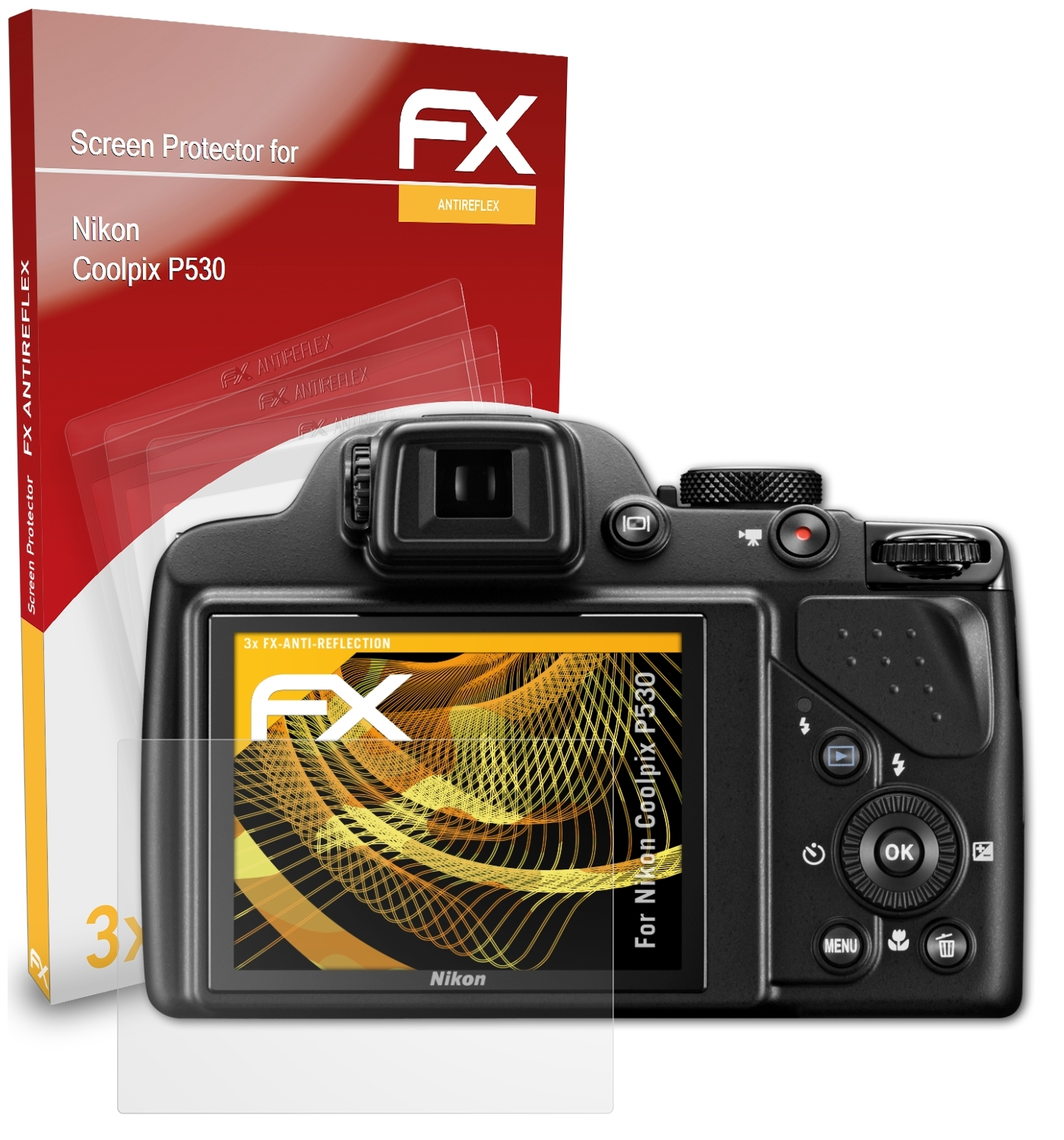 ATFOLIX 3x FX-Antireflex Displayschutz(für P530) Nikon Coolpix