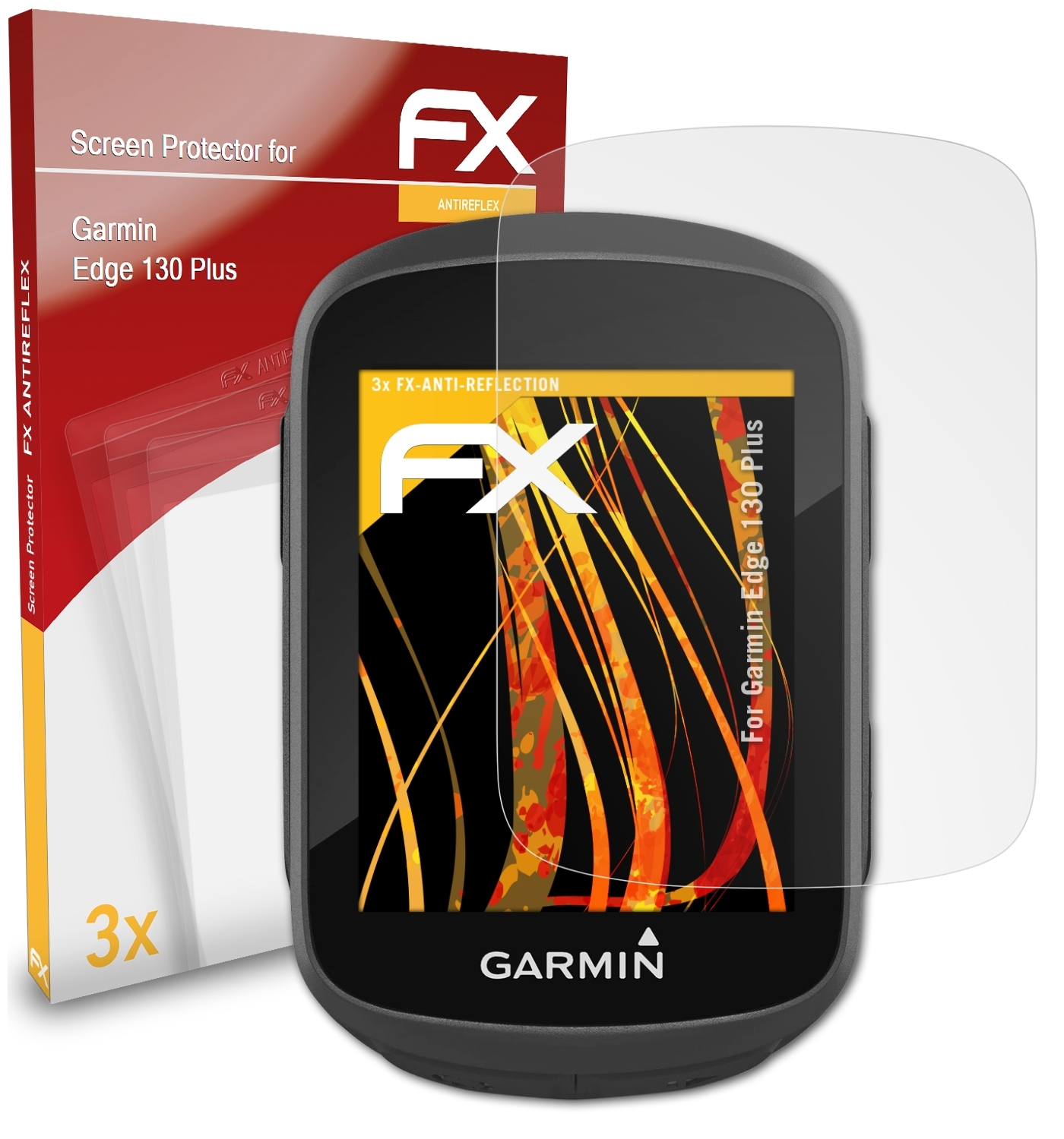 ATFOLIX 3x FX-Antireflex Displayschutz(für 130 Garmin Edge Plus)