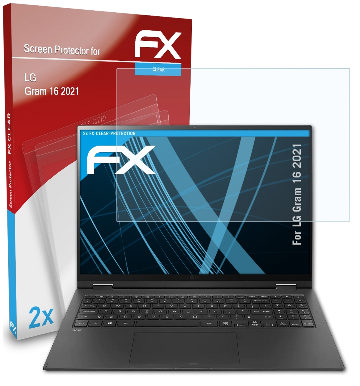 ATFOLIX 2x Displayschutz(für (16T90P)) 16 LG Gram FX-Clear