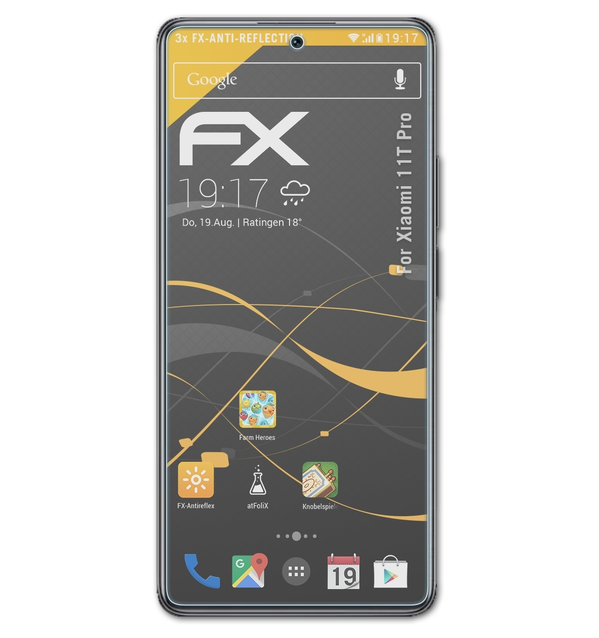 11T ATFOLIX Displayschutz(für Pro) 3x FX-Antireflex Xiaomi