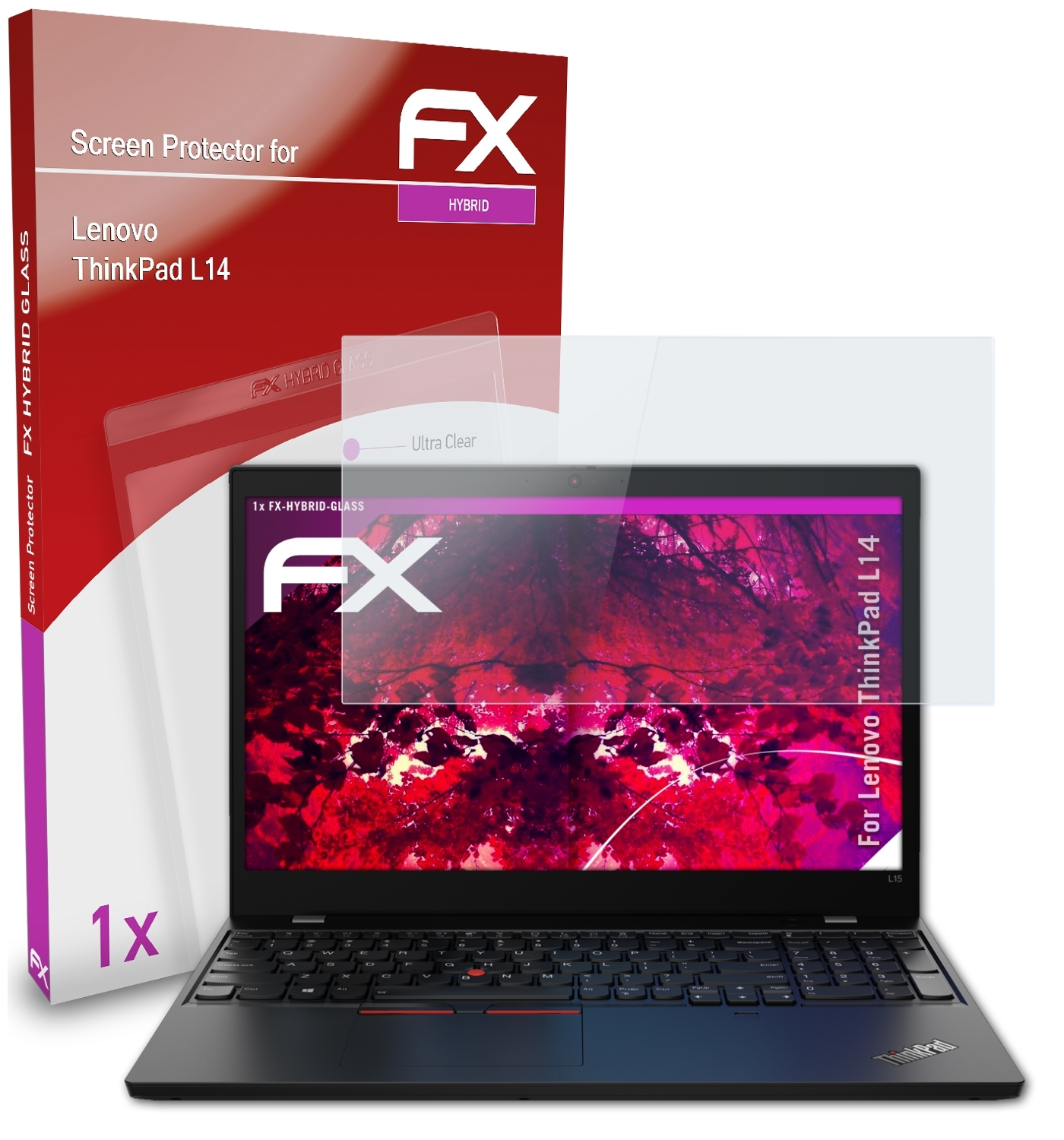 FX-Hybrid-Glass Lenovo L14) ThinkPad ATFOLIX Schutzglas(für