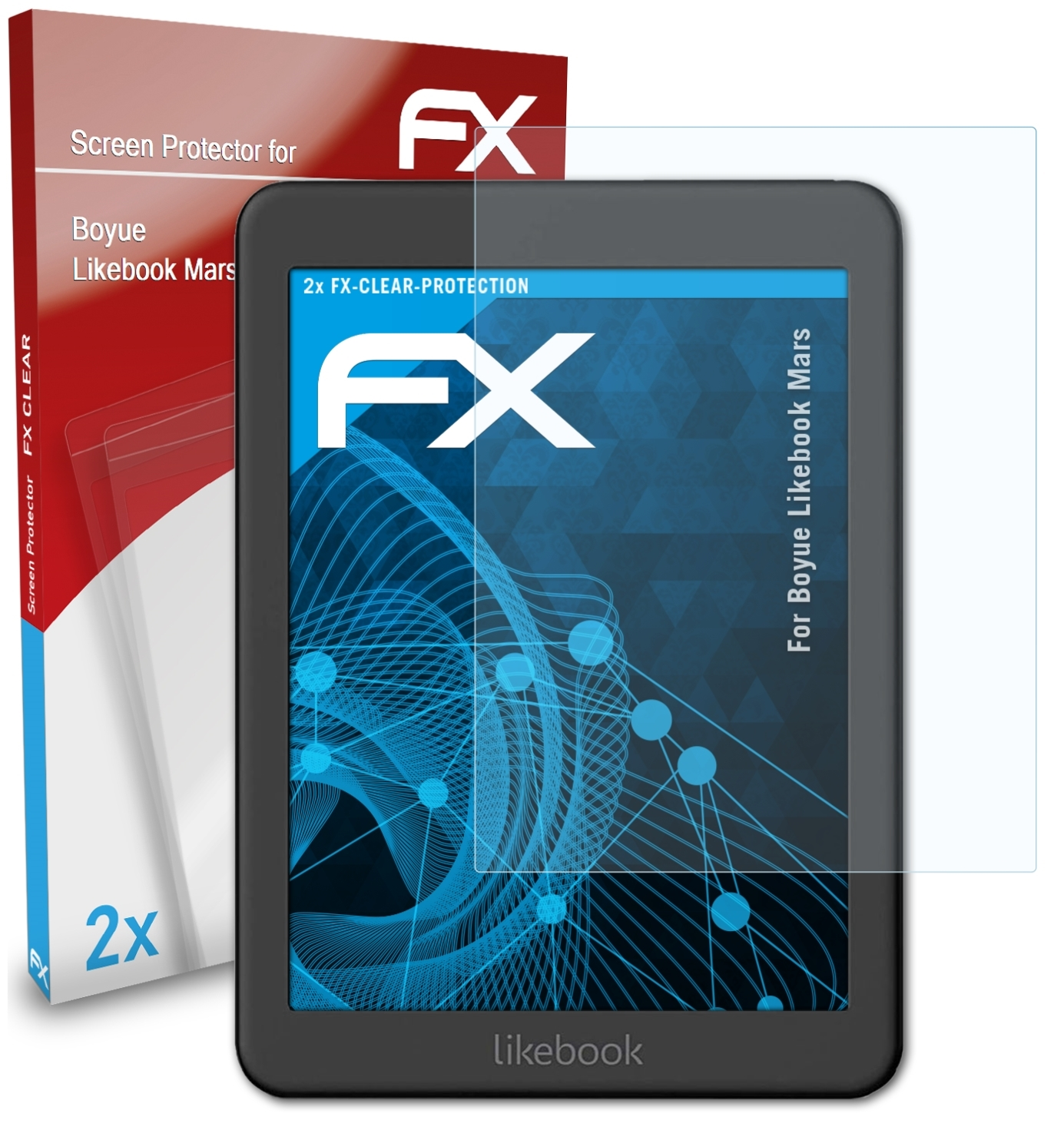 ATFOLIX Mars) Boyue Likebook FX-Clear Displayschutz(für 2x