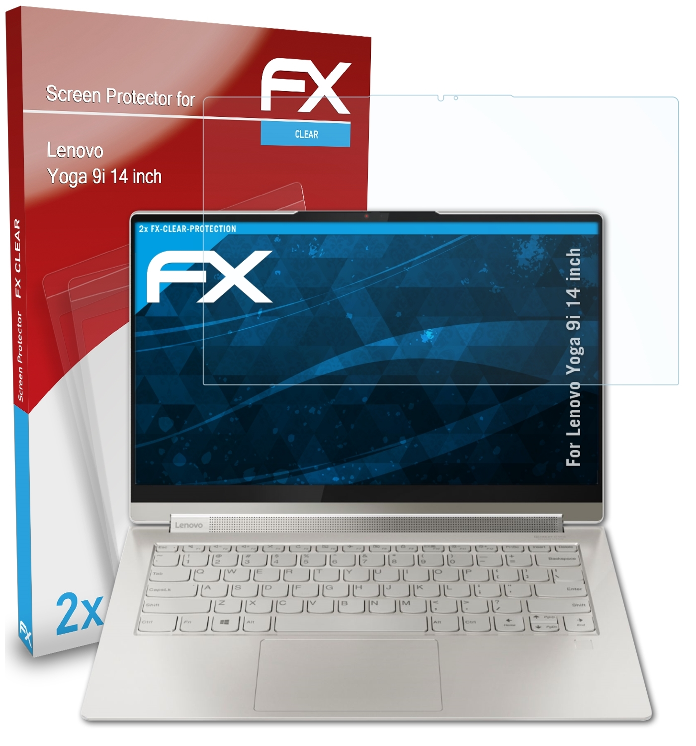 Yoga FX-Clear inch)) (14 ATFOLIX 2x 9i Displayschutz(für Lenovo