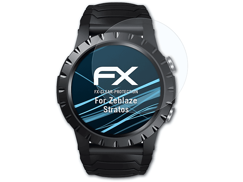 ATFOLIX 3x FX-Clear Displayschutz(für Zeblaze Stratos) | Smartwatch Schutzfolien & Gläser