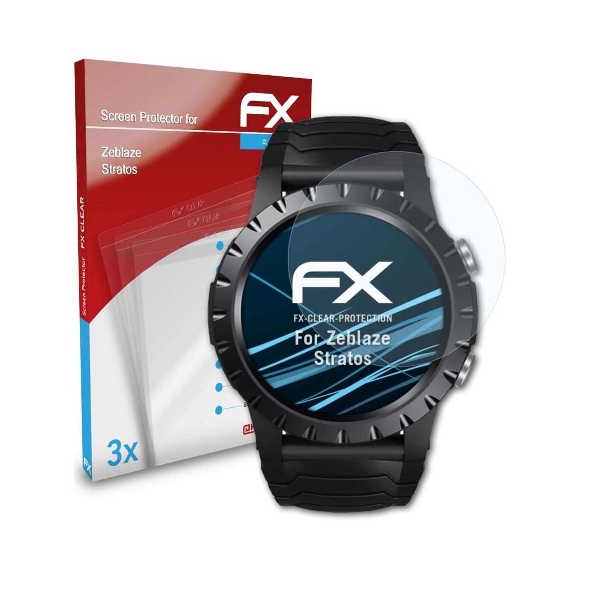 ATFOLIX 3x FX-Clear Displayschutz(für Zeblaze Stratos)