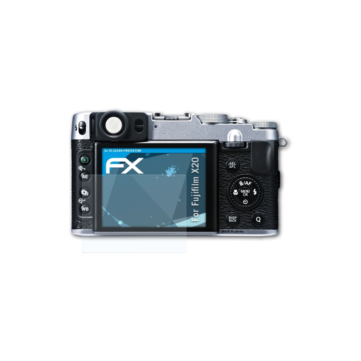 FX-Clear 3x X20) Displayschutz(für ATFOLIX Fujifilm