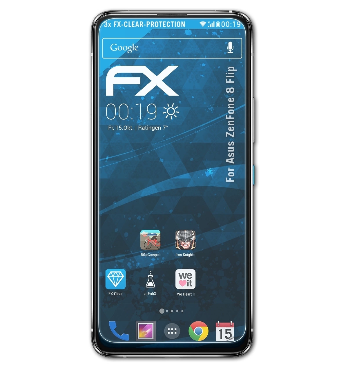 ATFOLIX 3x FX-Clear 8 ZenFone Flip) Displayschutz(für Asus