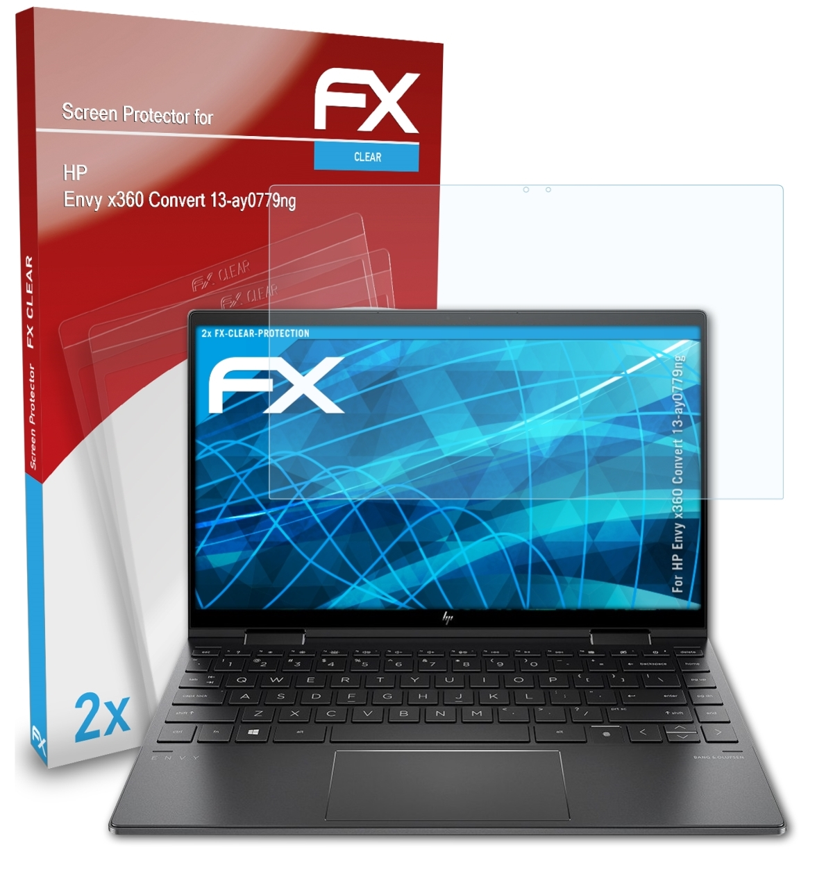 ATFOLIX 2x x360 Displayschutz(für (13-ay0779ng)) FX-Clear HP Convert Envy