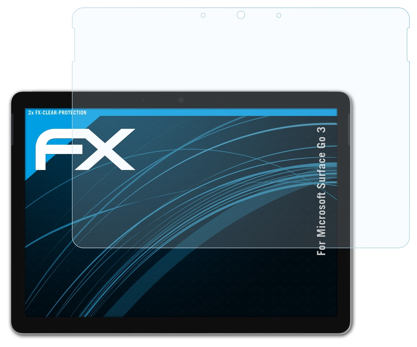ATFOLIX 2x Microsoft Surface Go Displayschutz(für 3) FX-Clear