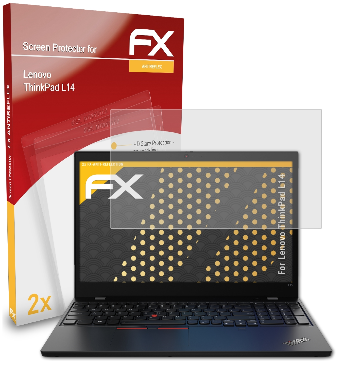 2x ThinkPad FX-Antireflex Lenovo ATFOLIX Displayschutz(für L14)