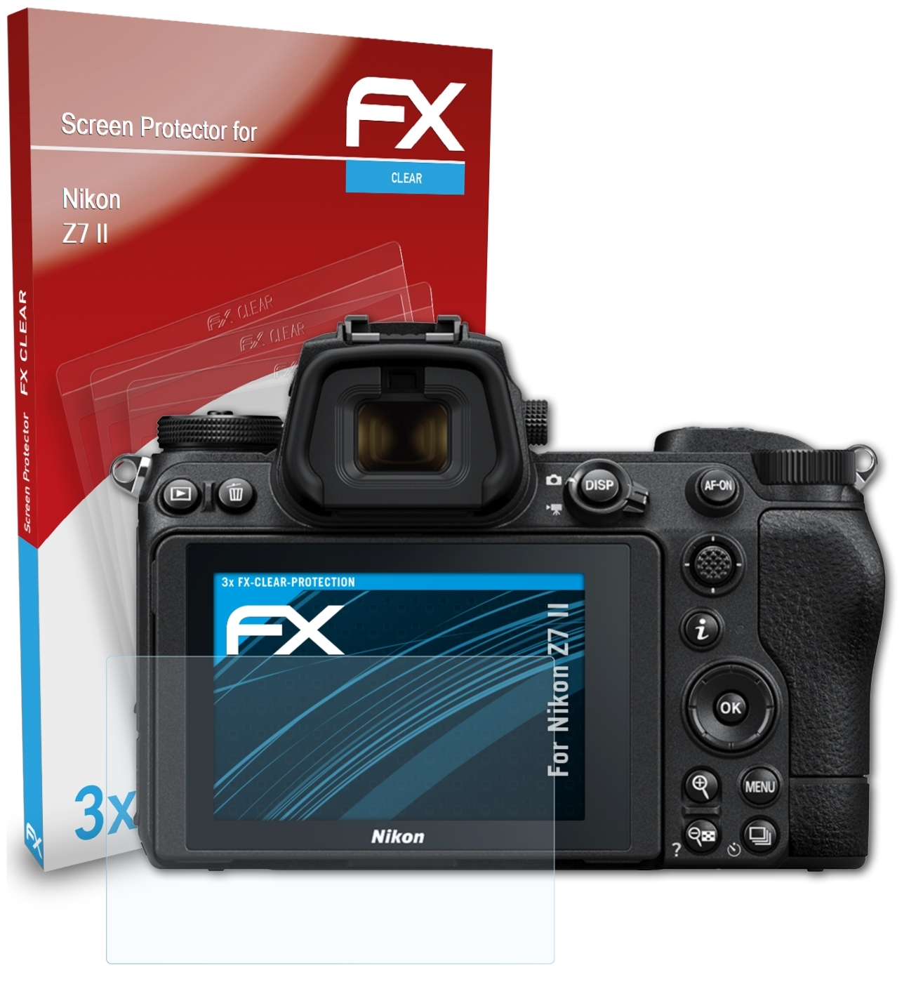 ATFOLIX 3x Nikon Z7 Displayschutz(für FX-Clear II)