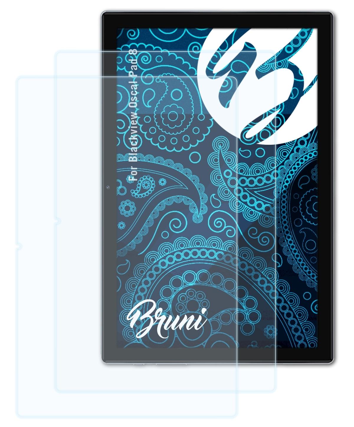 BRUNI 2x Oscal 8) Basics-Clear Schutzfolie(für Blackview Pad