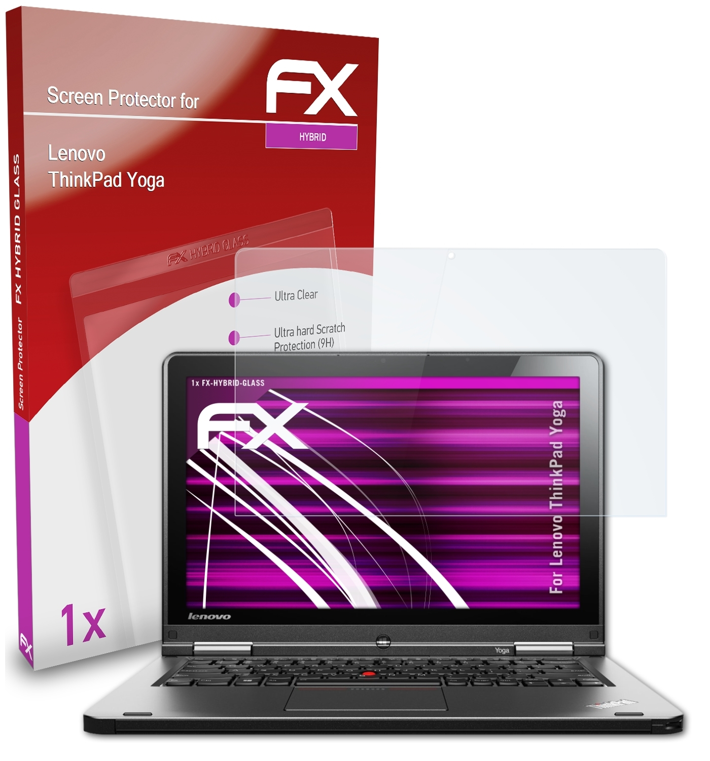 ATFOLIX FX-Hybrid-Glass Yoga) Schutzglas(für ThinkPad Lenovo