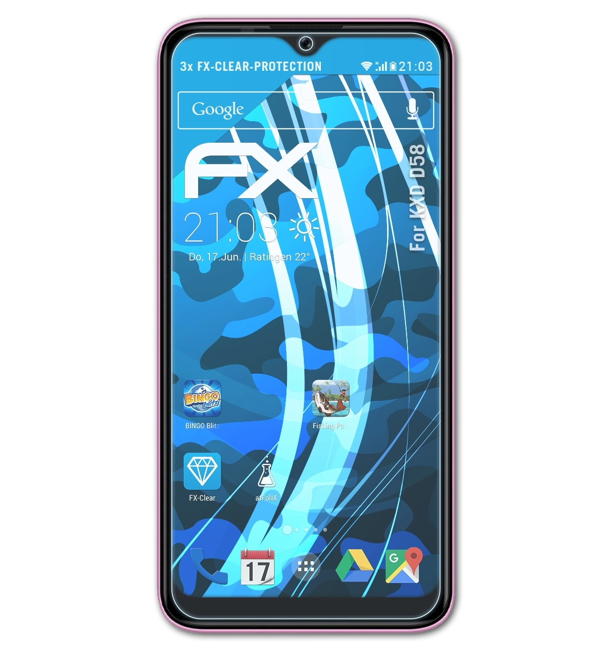 KXD ATFOLIX 3x Displayschutz(für FX-Clear D58)
