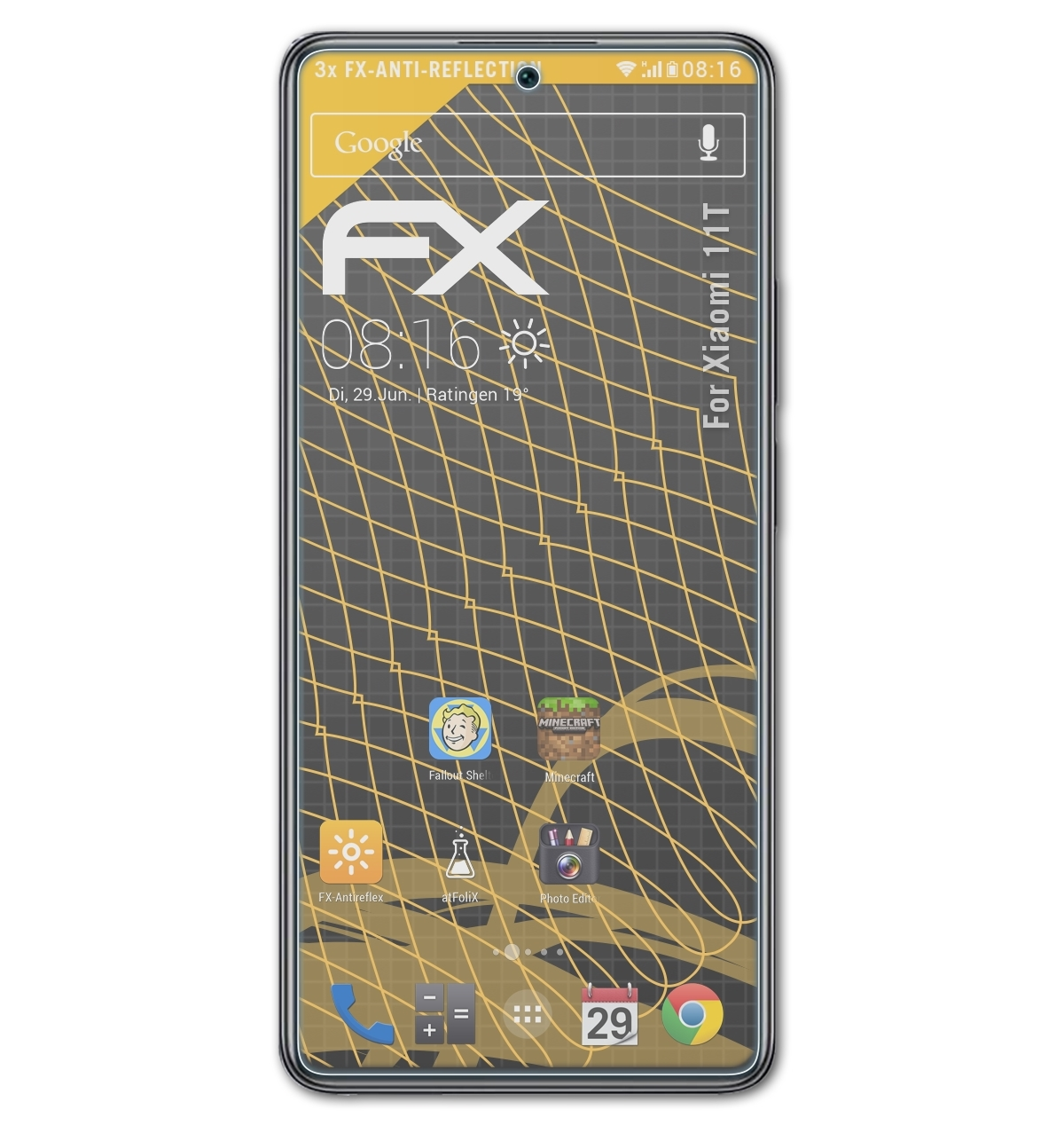 11T) 3x ATFOLIX Displayschutz(für Xiaomi FX-Antireflex
