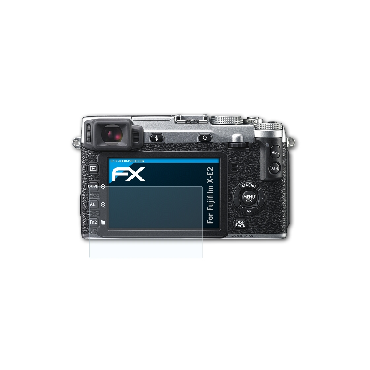 X-E2) FX-Clear Displayschutz(für ATFOLIX Fujifilm 3x