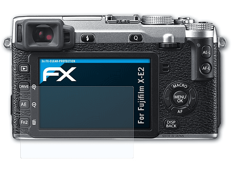 ATFOLIX 3x FX-Clear Displayschutz(für Fujifilm X-E2)