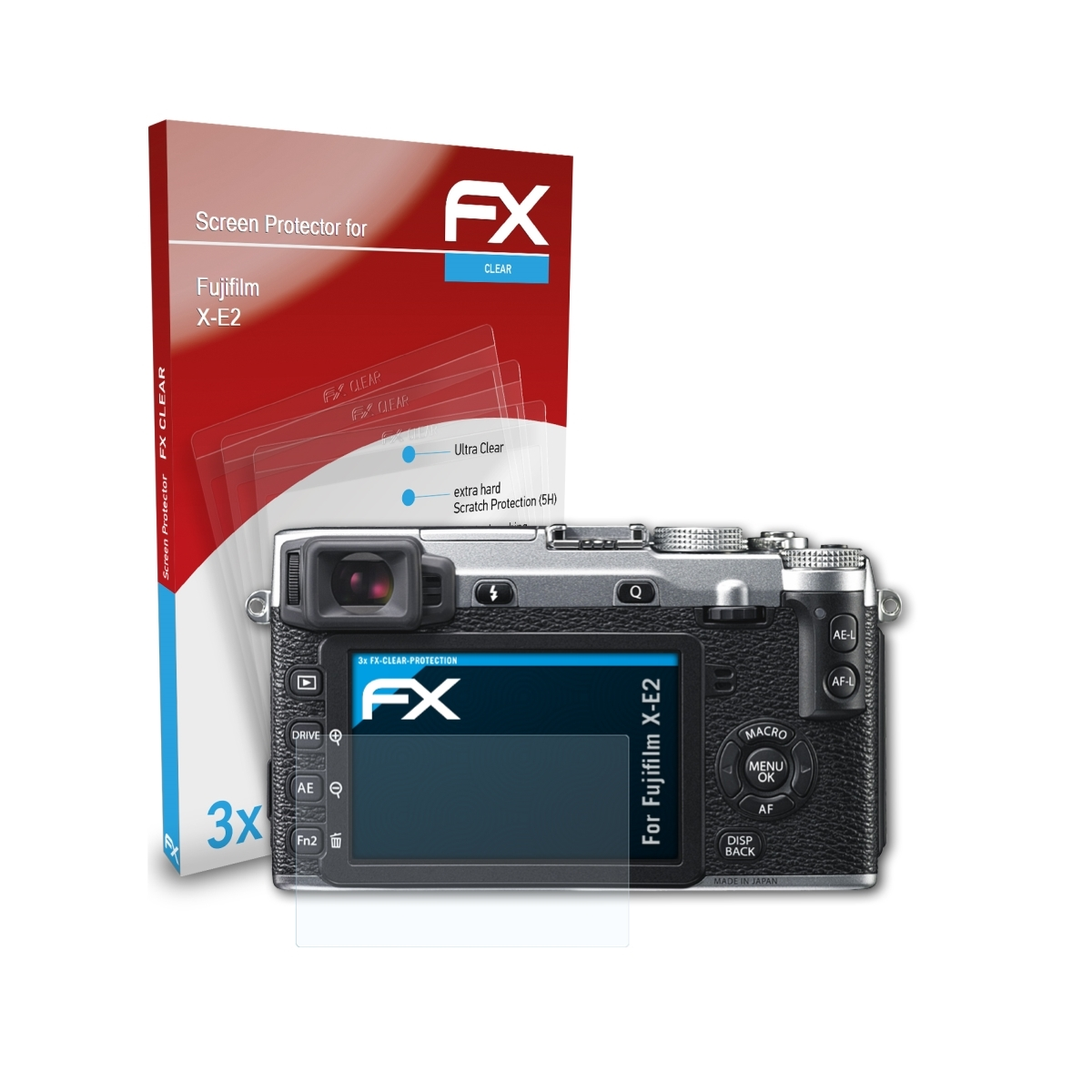 Fujifilm X-E2) Displayschutz(für ATFOLIX FX-Clear 3x