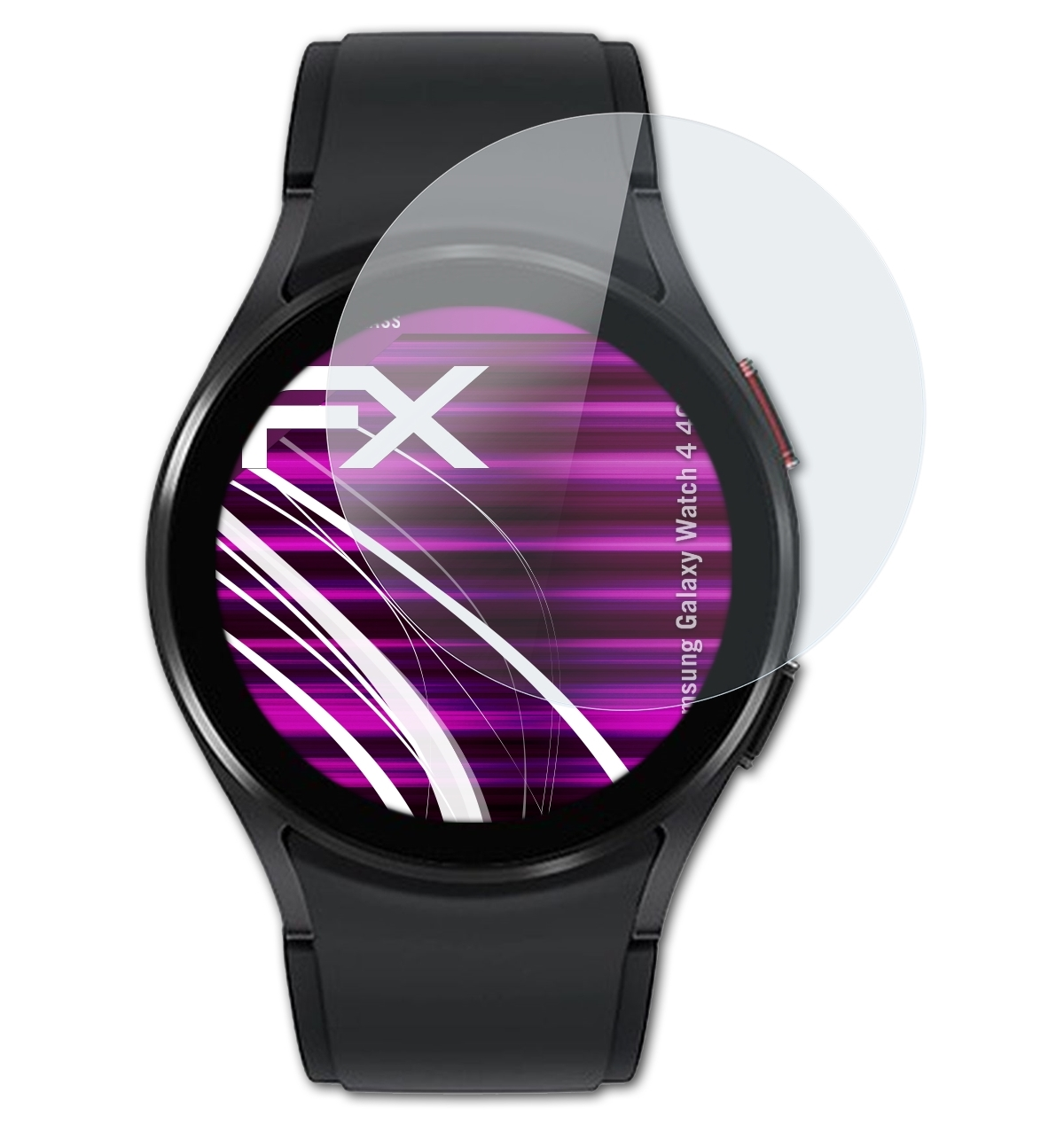 ATFOLIX Watch (40mm)) FX-Hybrid-Glass 4 Galaxy Schutzglas(für Samsung