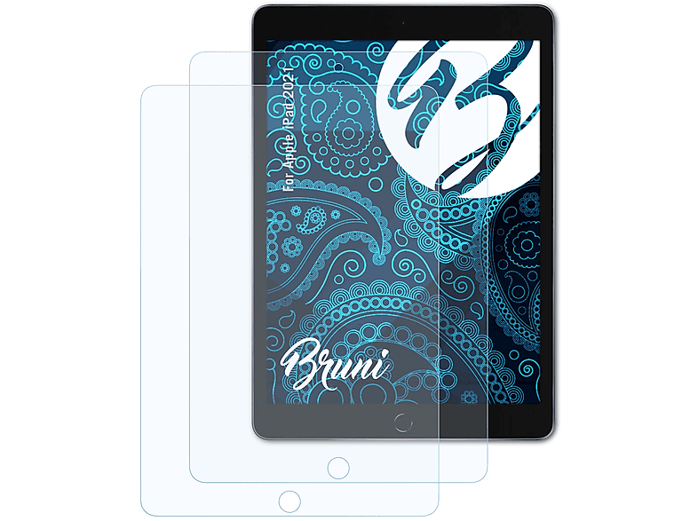 Erstklassig BRUNI 2x Basics-Clear Schutzfolie(für (2021)) iPad Apple