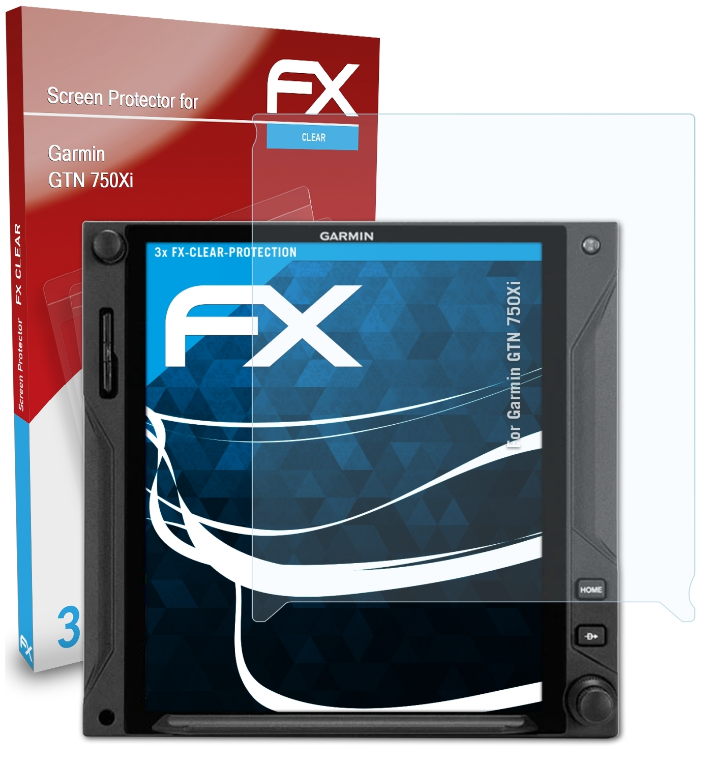 Displayschutz(für 3x GTN 750Xi) FX-Clear Garmin ATFOLIX