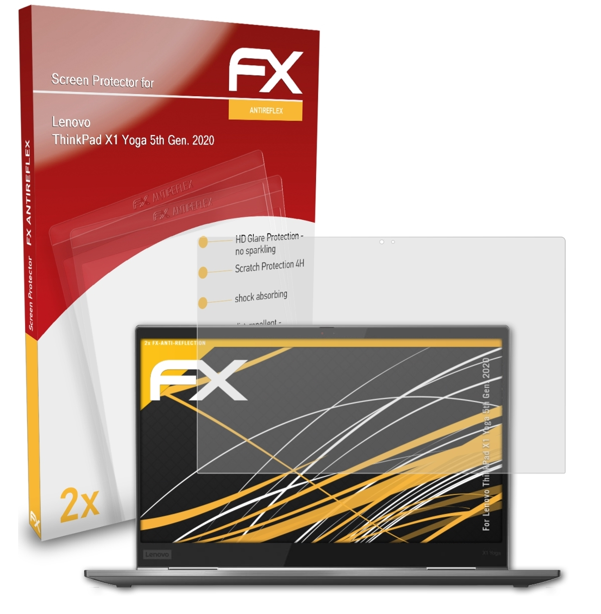 Lenovo 2020)) ThinkPad (5th FX-Antireflex Displayschutz(für Yoga X1 ATFOLIX Gen. 2x