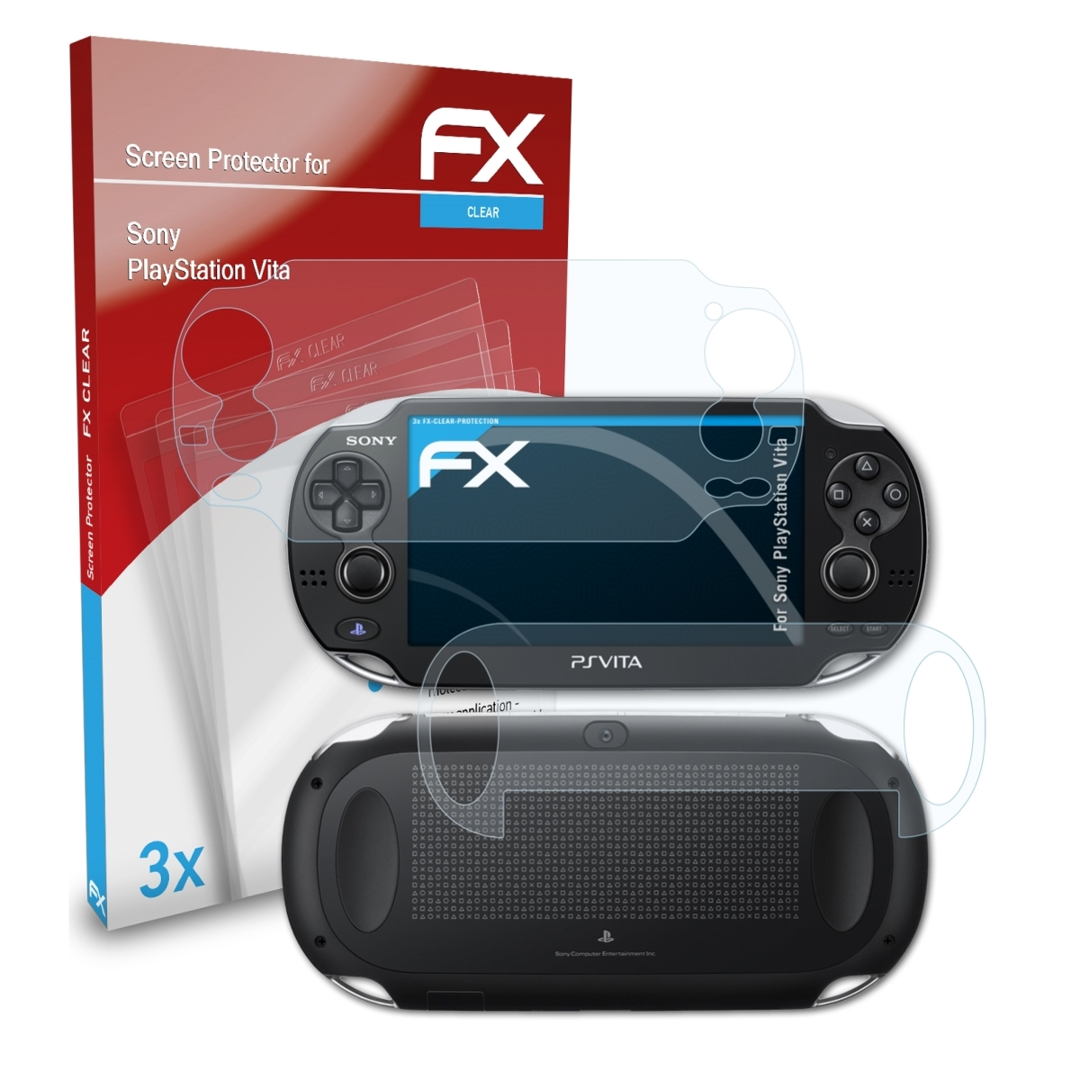 Sony ATFOLIX FX-Clear Displayschutz(für PlayStation Vita) 3x