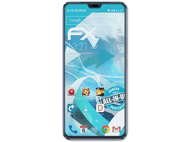 ATFOLIX 3x FX-ActiFleX Displayschutz(für Vivo S9)