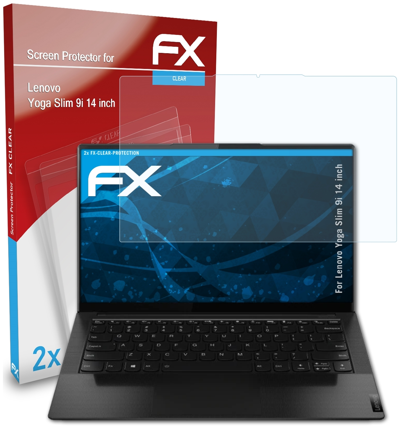 Lenovo inch)) 9i 2x Yoga FX-Clear ATFOLIX Displayschutz(für Slim (14