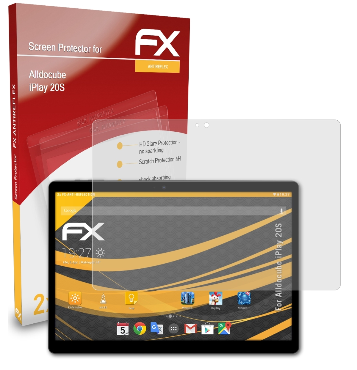 Displayschutz(für 2x Alldocube 20S) ATFOLIX FX-Antireflex iPlay