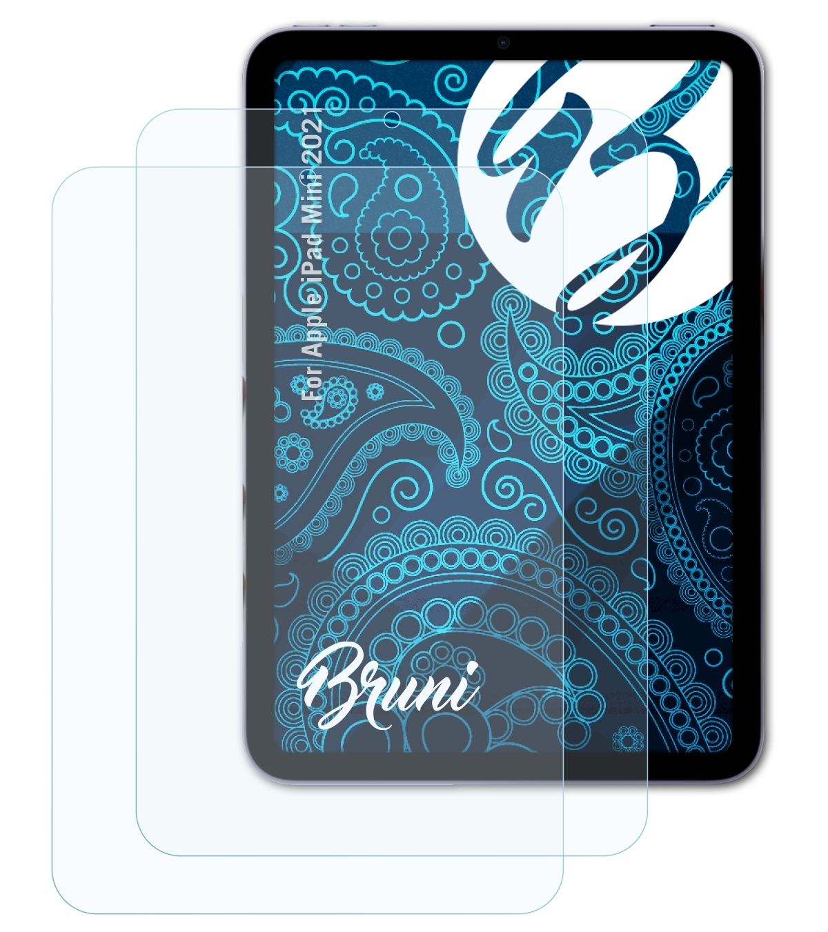 BRUNI 2x iPad Basics-Clear (2021)) Apple Schutzfolie(für Mini