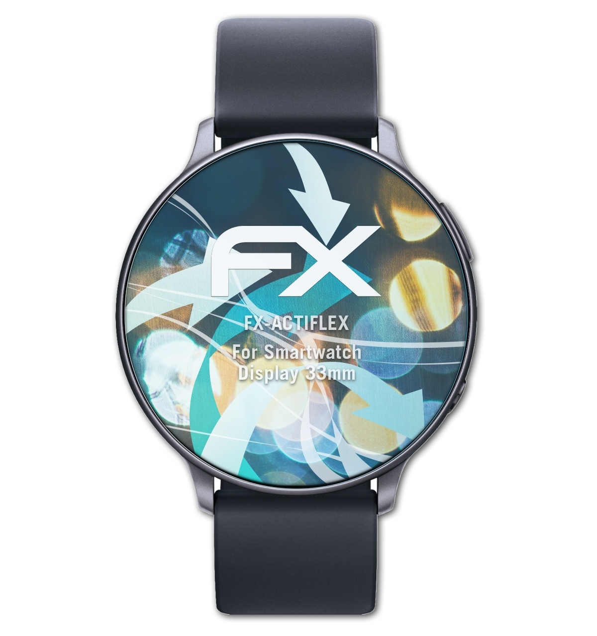 ATFOLIX (33mm)) Display 3x Smartwatch FX-ActiFleX Displayschutz(für