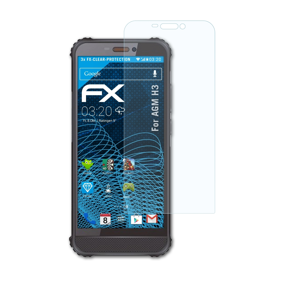 FX-Clear ATFOLIX Displayschutz(für H3) 3x AGM