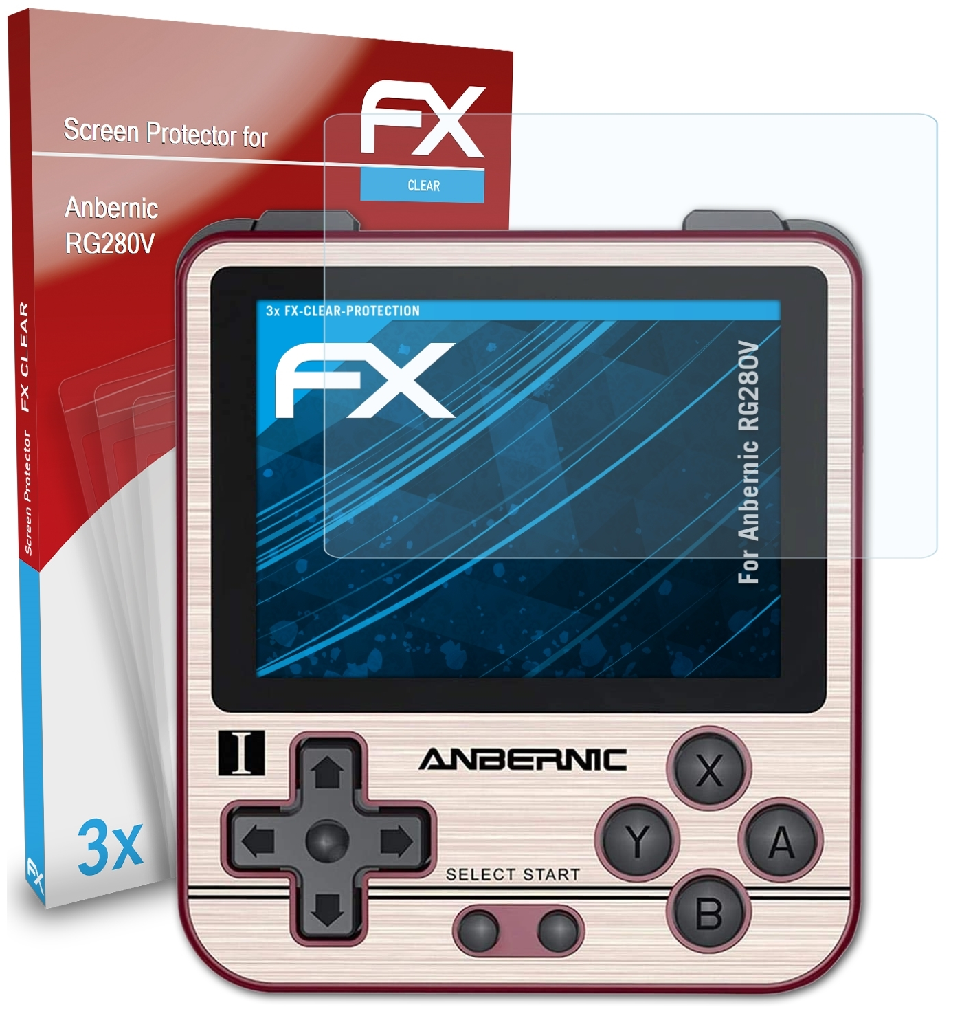FX-Clear ATFOLIX Anbernic Displayschutz(für 3x RG280V)