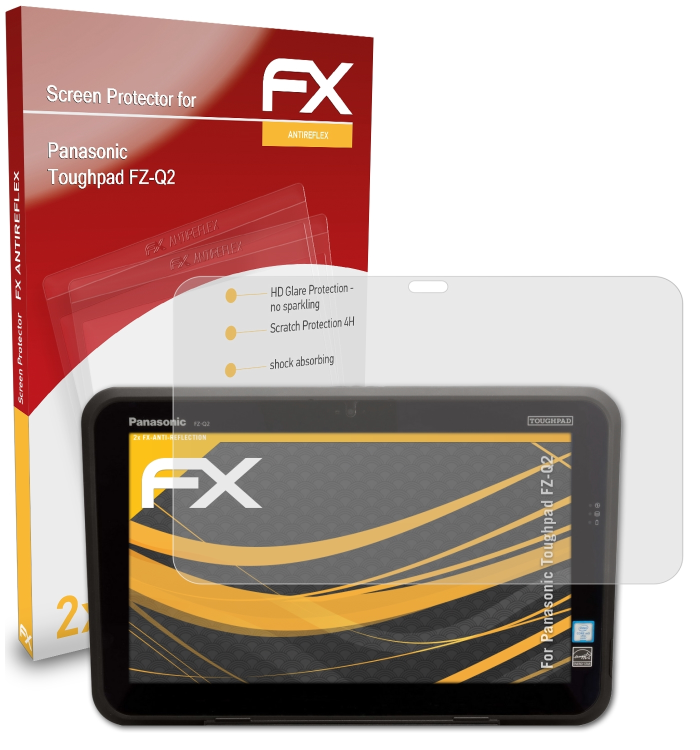 ATFOLIX 2x FX-Antireflex Displayschutz(für Panasonic FZ-Q2) Toughpad