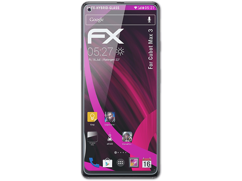 FX-Hybrid-Glass ATFOLIX Cubot Max 3) Schutzglas(für