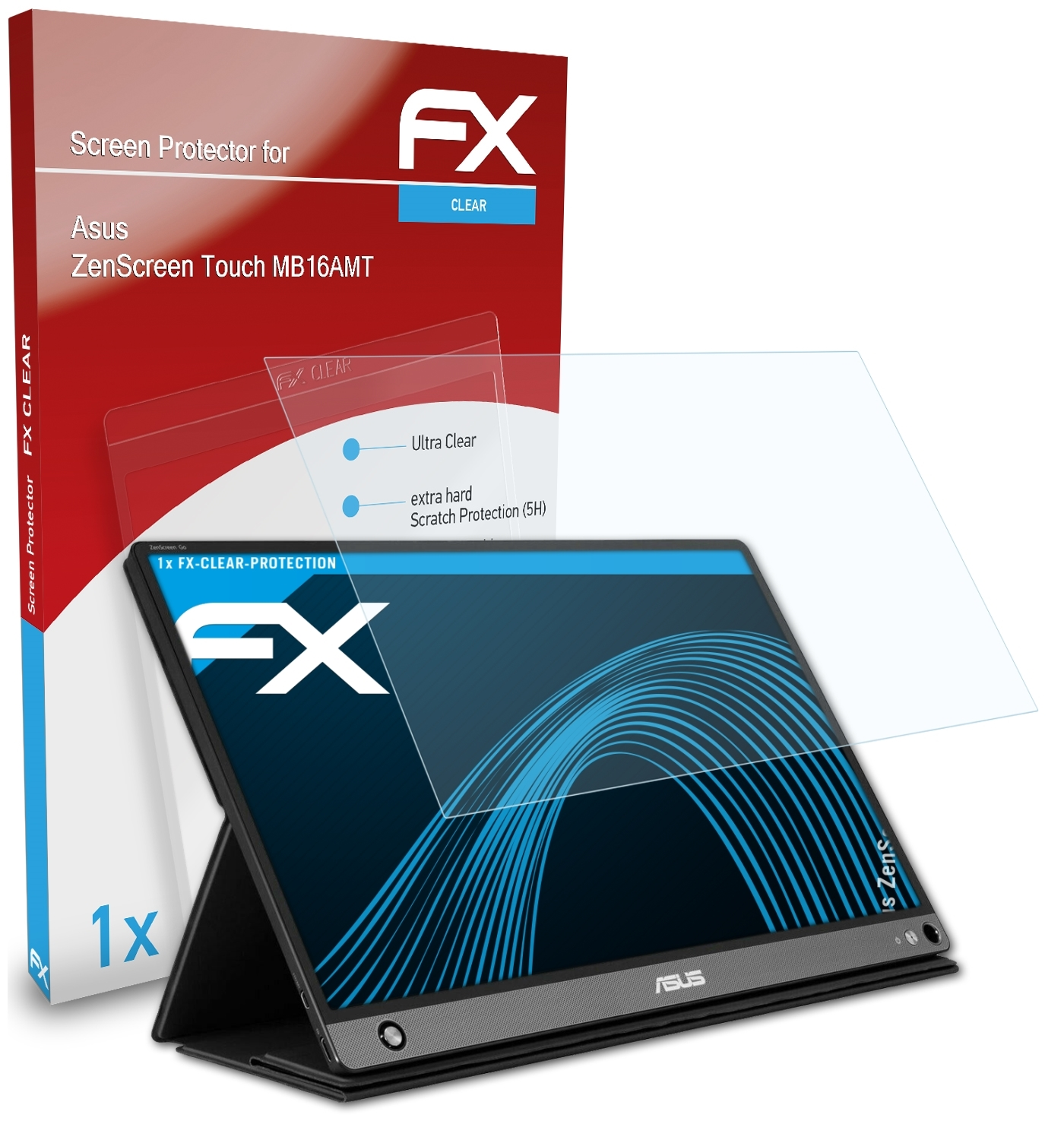 Displayschutz(für ATFOLIX Asus ZenScreen FX-Clear Touch MB16AMT)