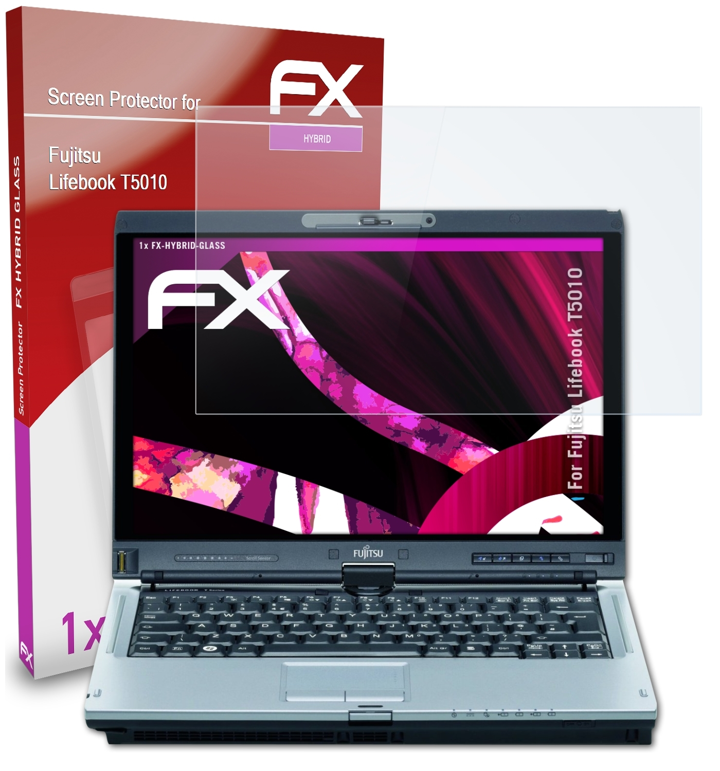 ATFOLIX FX-Hybrid-Glass Schutzglas(für Fujitsu Lifebook T5010)