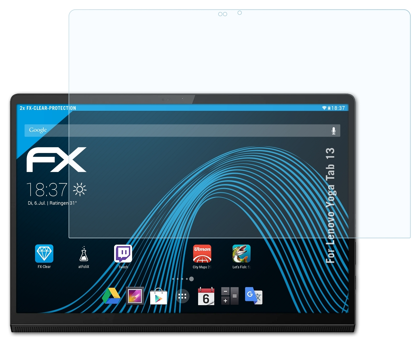 Lenovo FX-Clear Yoga 2x ATFOLIX Tab Displayschutz(für 13)