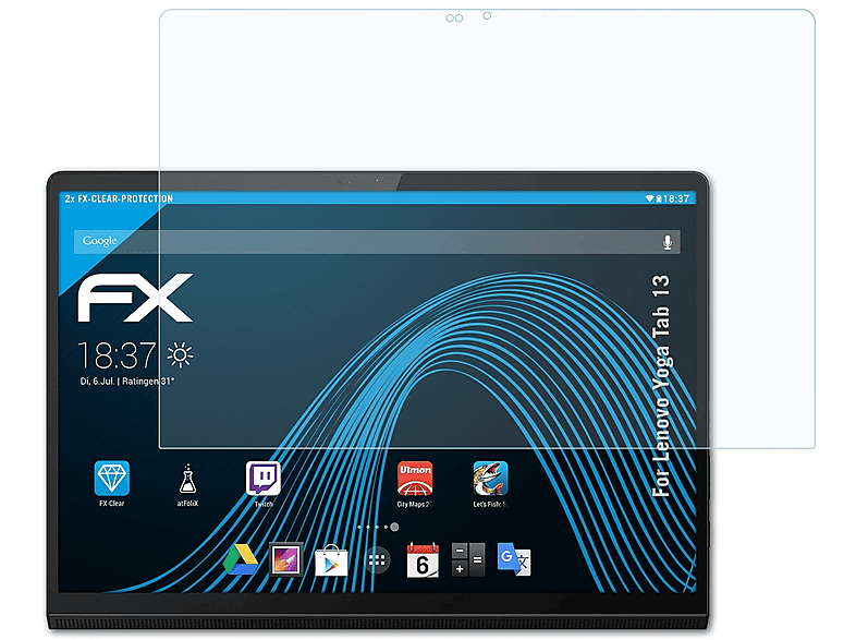 ATFOLIX 2x FX-Clear Displayschutz(für Lenovo Yoga Tab 13)