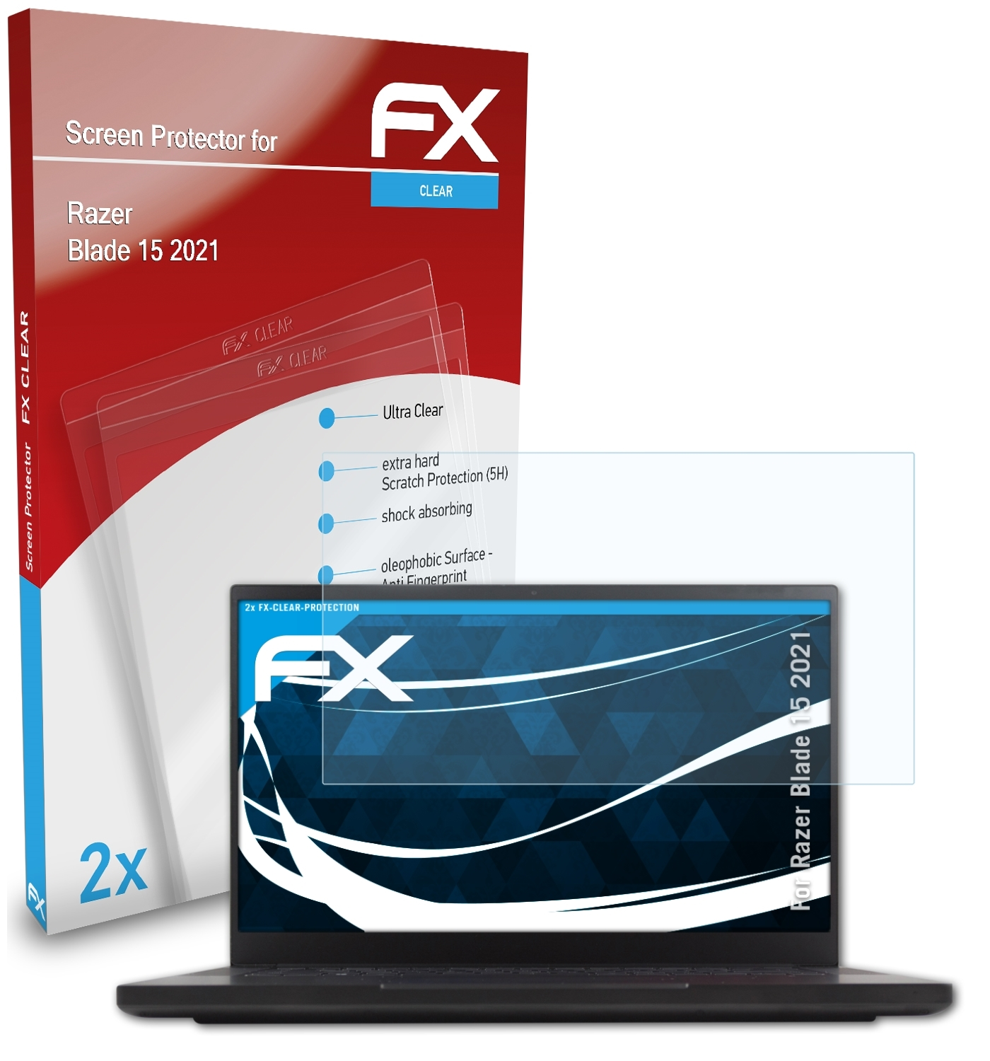 (2021)) FX-Clear Blade 2x ATFOLIX 15 Displayschutz(für Razer
