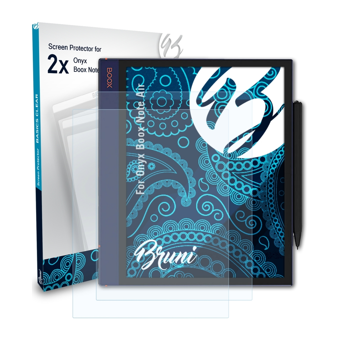 BRUNI 2x Basics-Clear Schutzfolie(für Note Air) BOOX