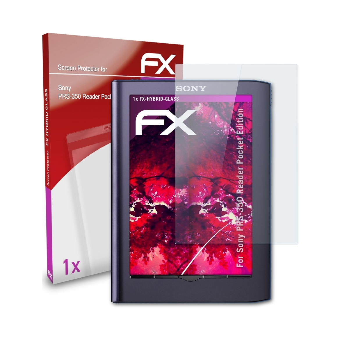 ATFOLIX FX-Hybrid-Glass Schutzglas(für Sony PRS-350 Reader Pocket Edition)