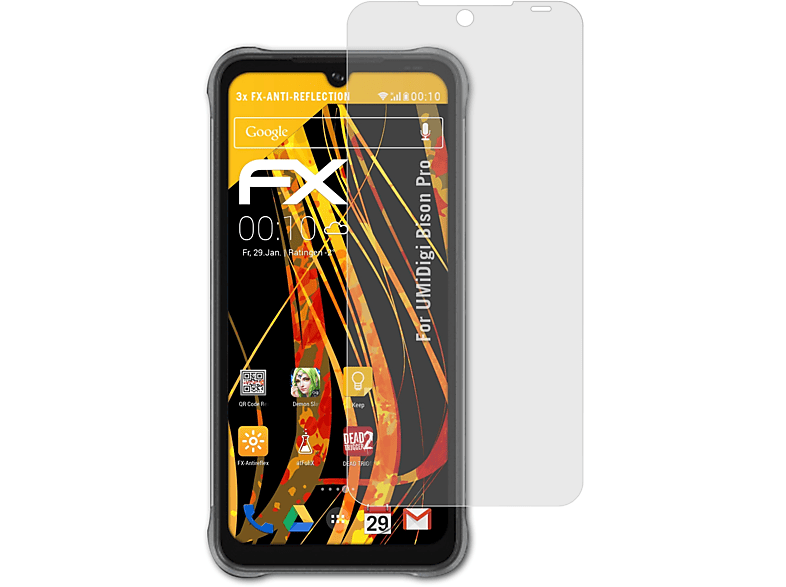 ATFOLIX 3x FX-Antireflex Displayschutz(für UMiDigi Pro) Bison