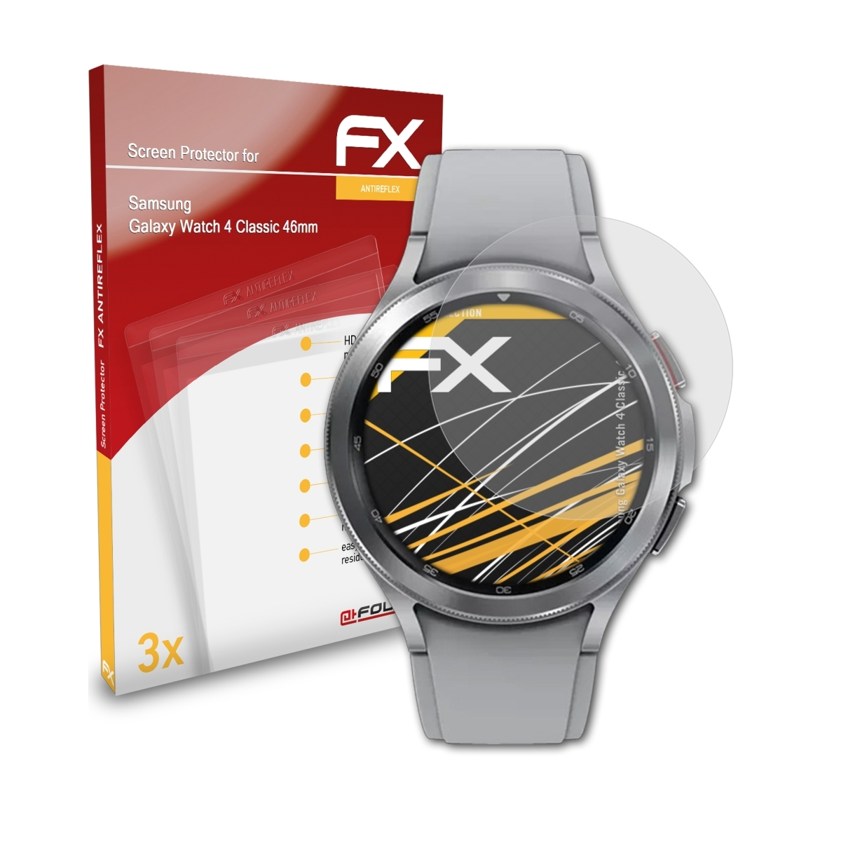 FX-Antireflex 3x (46mm)) Samsung 4 Watch Galaxy Classic ATFOLIX Displayschutz(für
