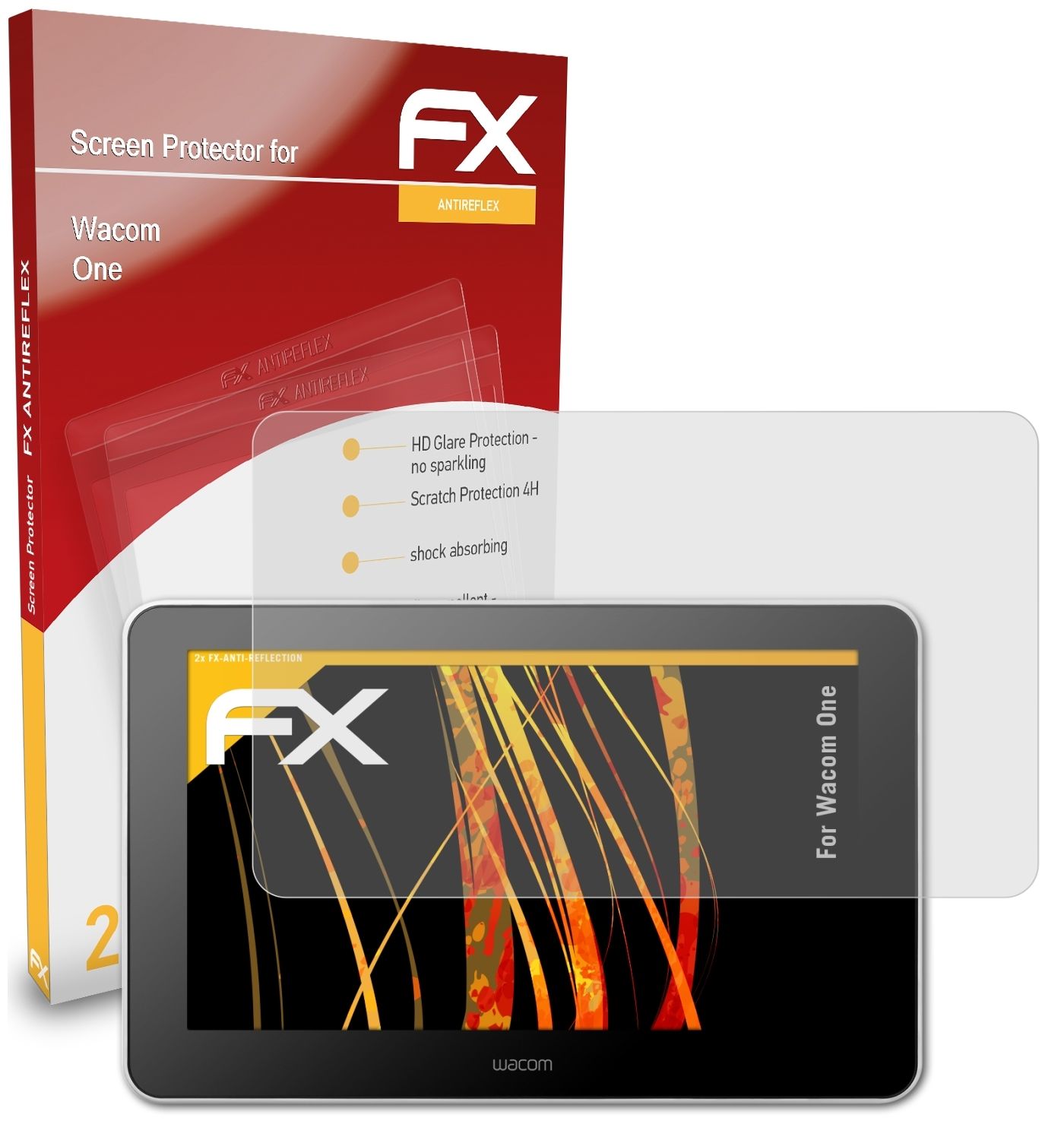 ATFOLIX 2x FX-Antireflex Displayschutz(für Wacom One)