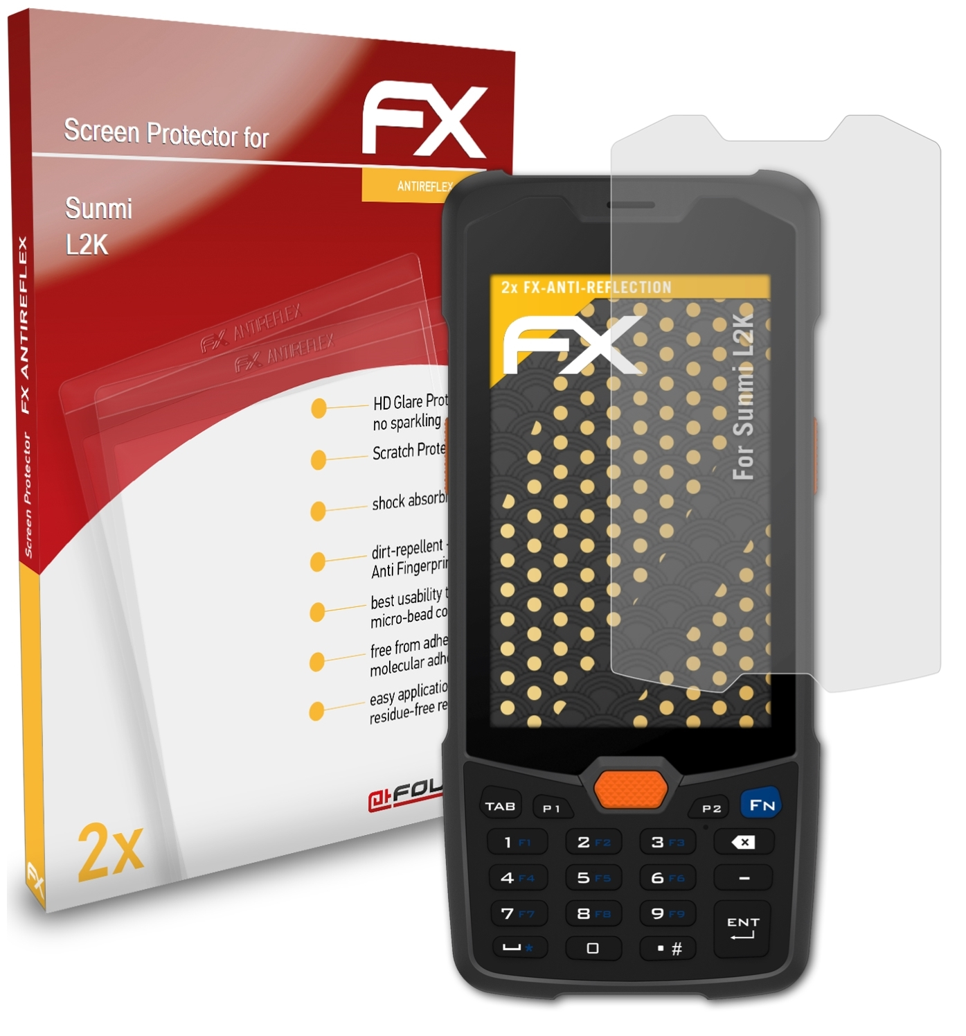 ATFOLIX 2x FX-Antireflex Displayschutz(für Sunmi L2K)