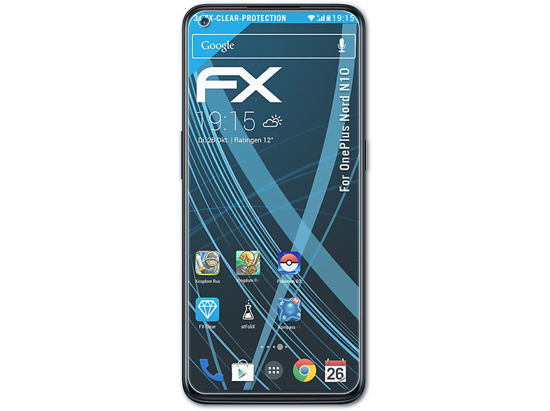 ATFOLIX 3x FX-Clear Displayschutz(für OnePlus Nord N10)
